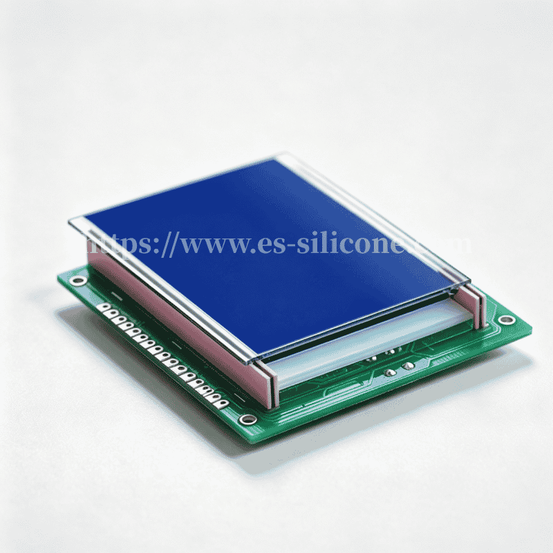การนำสัญญาณ LCD ของ Zebra Strip — การเชื่อมต่อระหว่างซิลิโคนแบบนำไฟฟ้าหลายชั้น