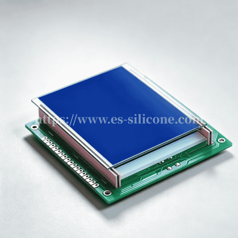 การนำสัญญาณ LCD ของ Zebra Strip — การเชื่อมต่อระหว่างซิลิโคนแบบนำไฟฟ้าหลายชั้น