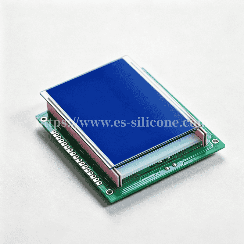 การนำสัญญาณ LCD ของ Zebra Strip — การเชื่อมต่อระหว่างซิลิโคนแบบนำไฟฟ้าหลายชั้น