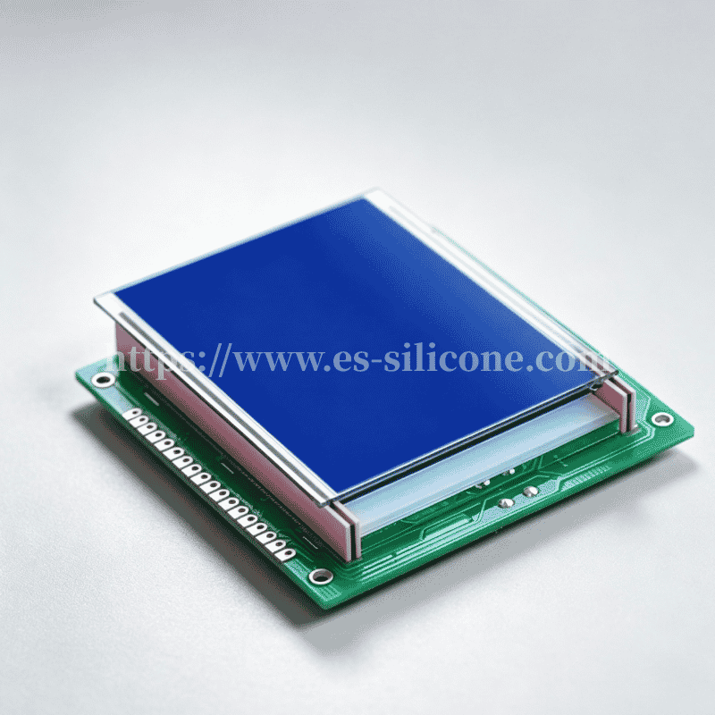 การนำสัญญาณ LCD ของ Zebra Strip — การเชื่อมต่อระหว่างซิลิโคนแบบนำไฟฟ้าหลายชั้น